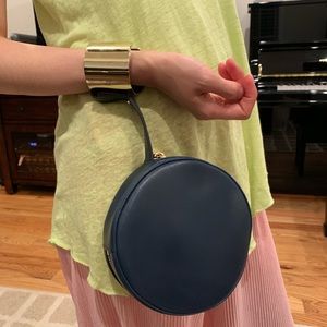 Perrin Paris Le Rond Cuff  navy Lambskin Clutch
